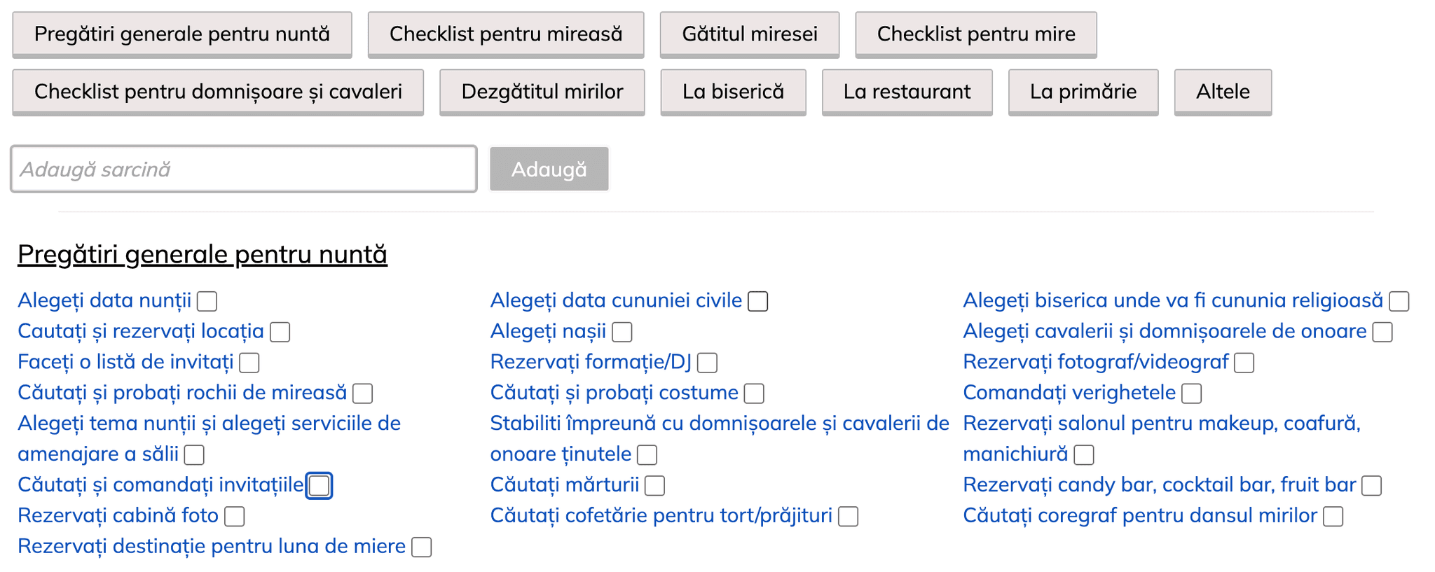 Listă de sarcini